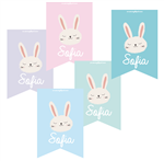 Stickers rect. gdes. Conejitos 16u Pers